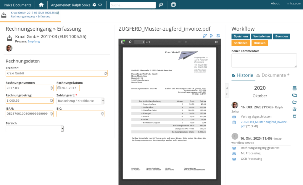 OCR-Texterkennung erleichter die Belegerfassung